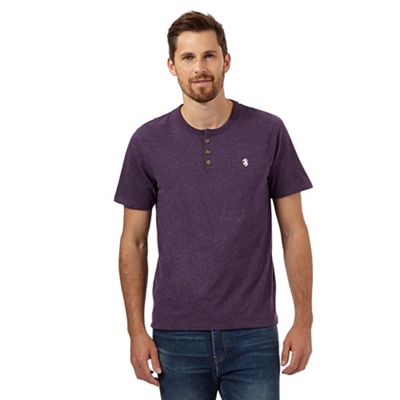 St George by Duffer Dark purple grandad t-shirt
